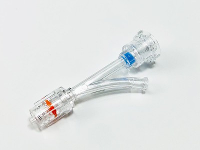 旋转式Y阀 (弧形款-带旋转公接头）Rotary Y-valve (curved type - with rotary male connector)图1